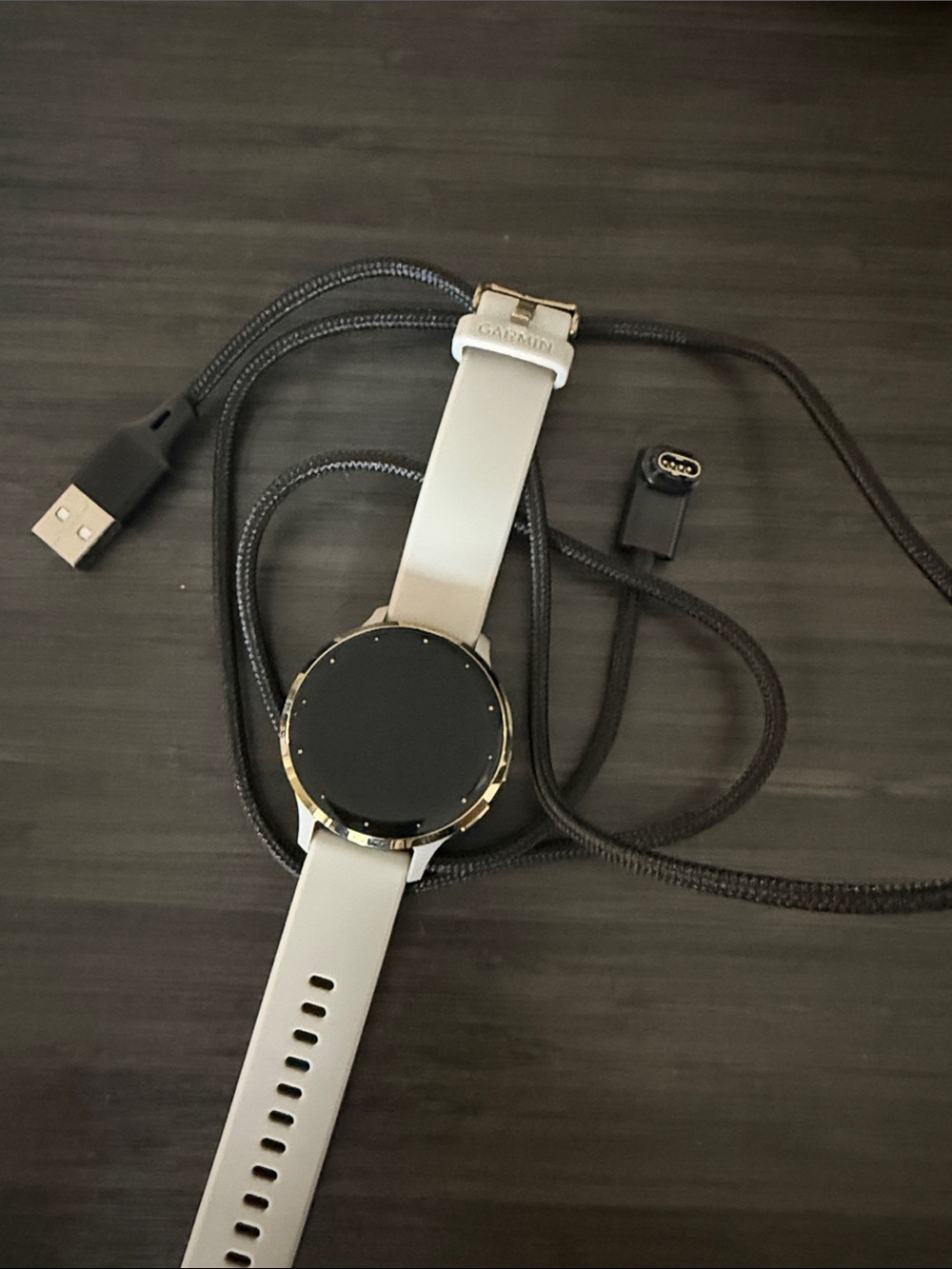 Garmin Venu 3s Soft Gold Stainless Steel 41 mm French Gray Silicone Case